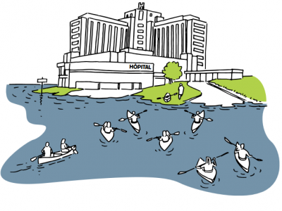 Le secteur de la santé face aux inondations - Illustration CEPRI