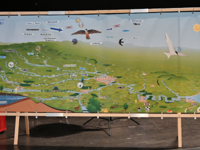 Fresque Seine Grandeur Nature utilisée par Terre Avenir lors du Forum de Provins en 2020