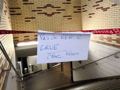 RER C fermé à cause de la crue ©LeParisien - Matthieu De Martignac