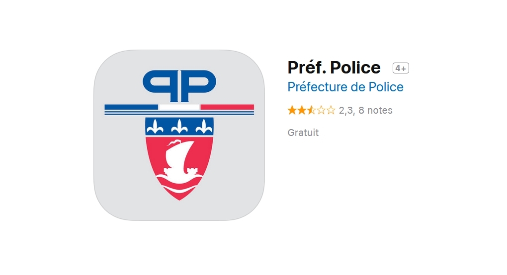 Application Préfecture de Police