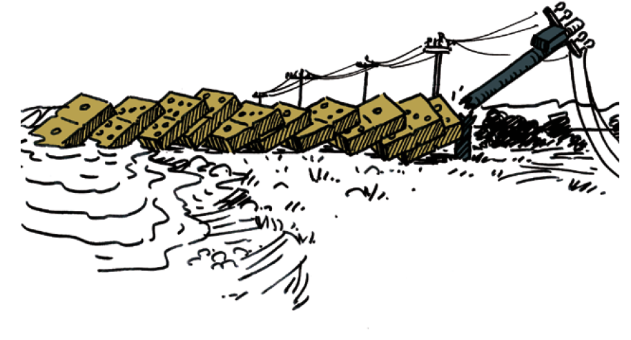 Les effets dominos sur les réseaux - Illustration CEPRI