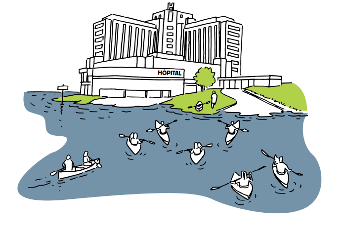 Le secteur de la santé face aux inondations - Illustration CEPRI