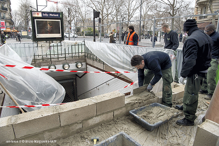 Travail de maçonnerie