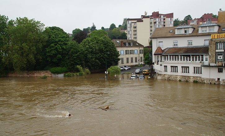 Inondation à Corbeil Essonne