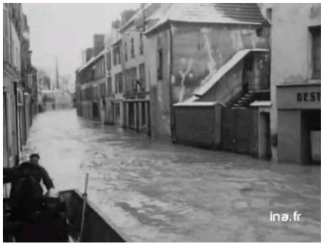 Inondation de Coulommiers le 26 février 1958 - ina.fr